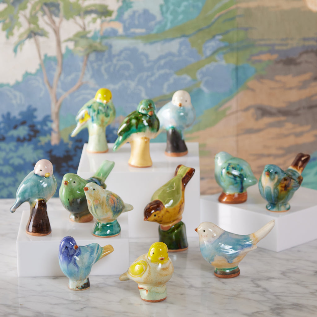 Medium Songbird, Cream & Celadon