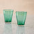 Set of Two Green Bubble Glasses