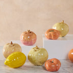 Hand Enameled Ceramic Peach