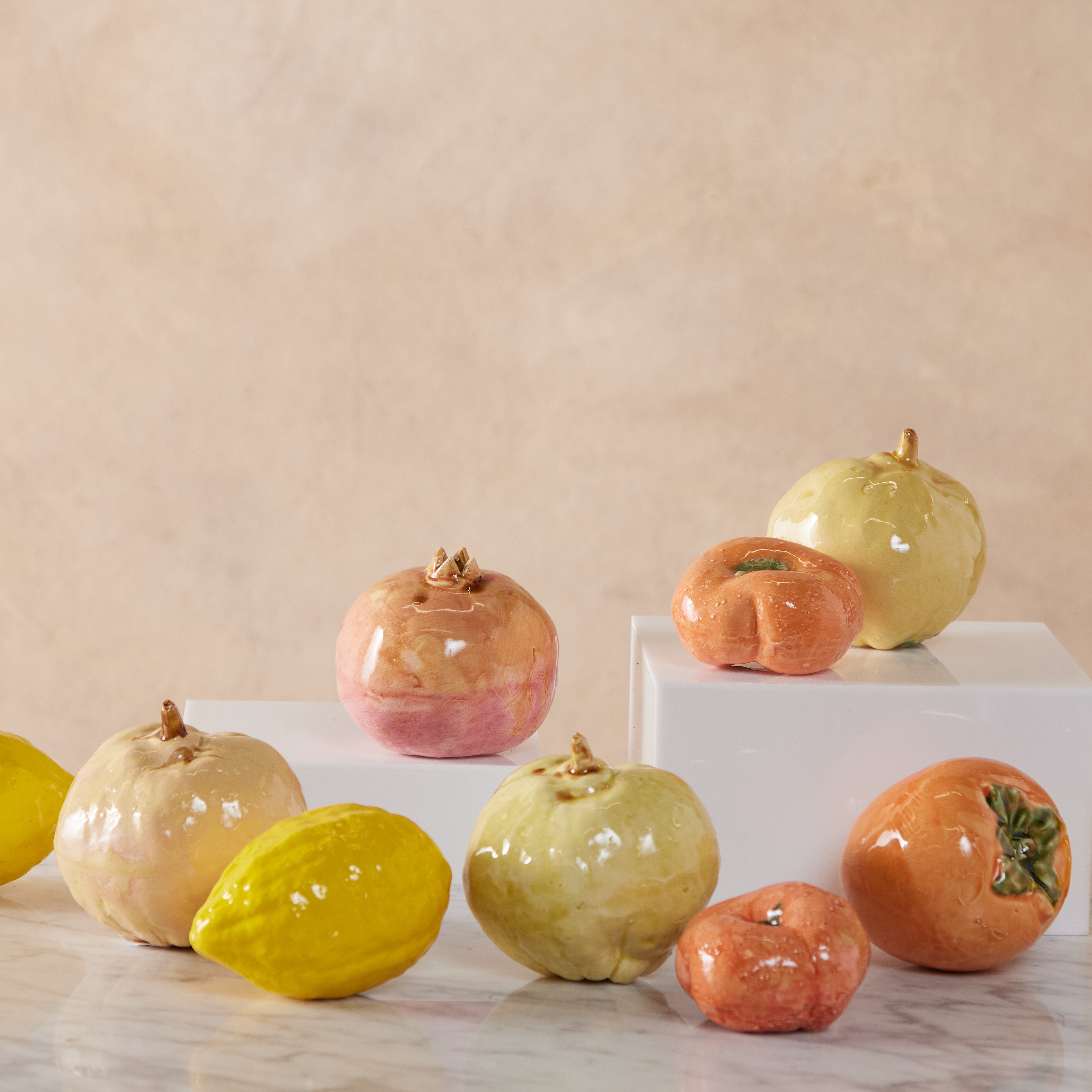 Hand Enameled Ceramic Lemon