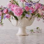 Small Ceramic Petal Vase, White