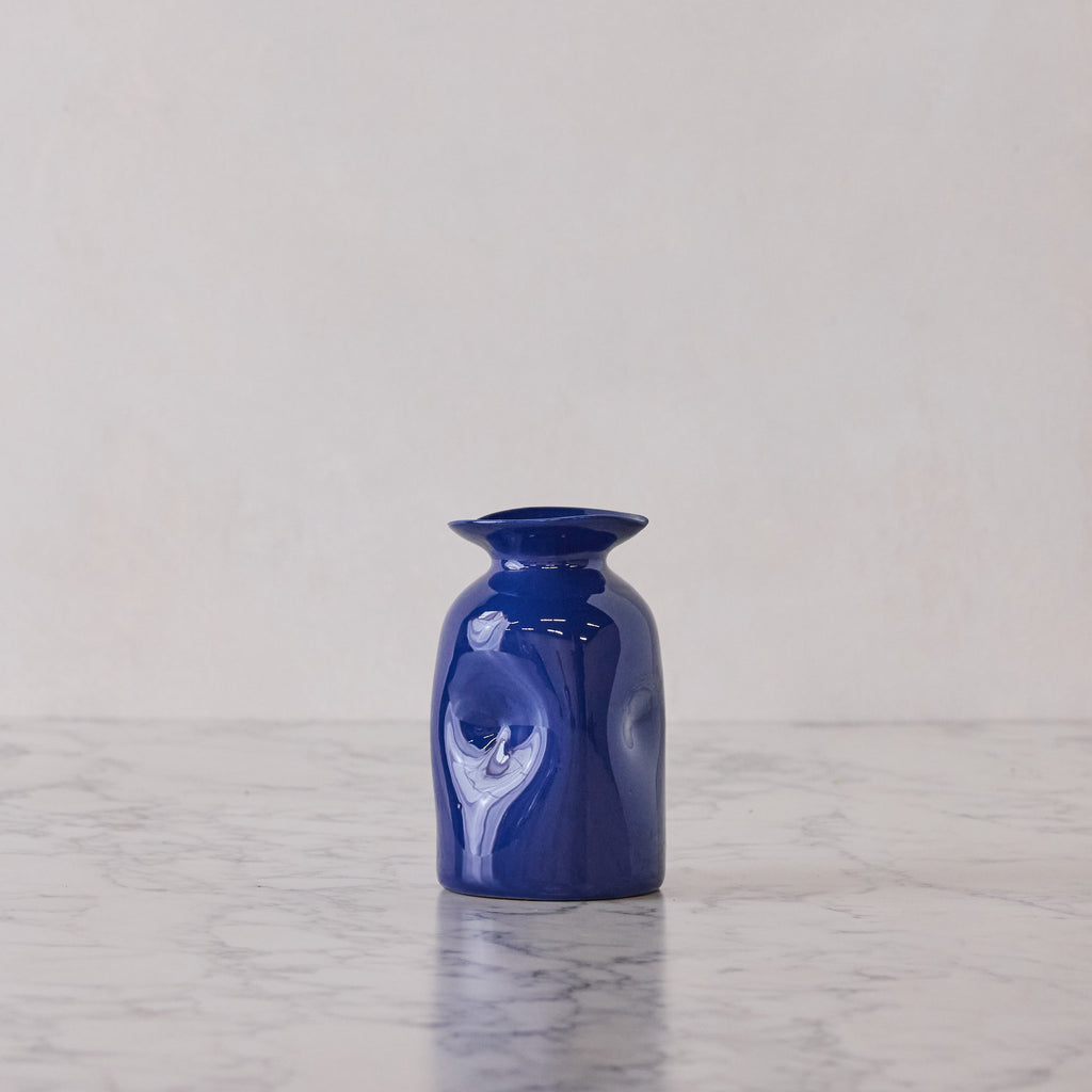 Colombe d'Or Pinchpot Vase, Cobalt