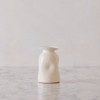 Colombe d'Or Pinchpot Vase, White