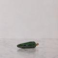 Hand Enameled Ceramic Green Chili Pepper, Large