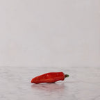 Hand Enameled Ceramic Red Chili Pepper, Large