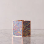 Marbled Tissue Box Cover, Coral