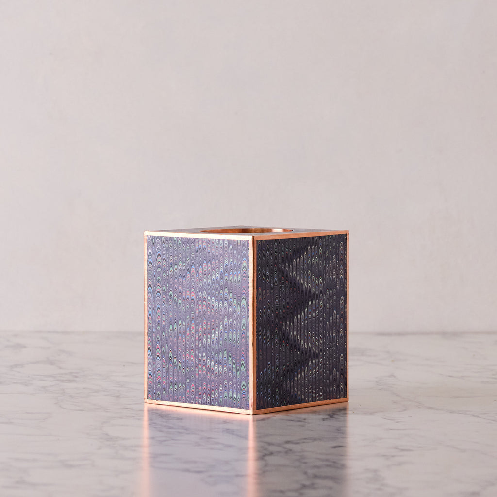 Marbled Tissue Box Cover, Midnight