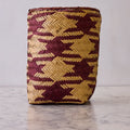 Vintage Mississippi Choctaw Laundry Basket, Aubergine
