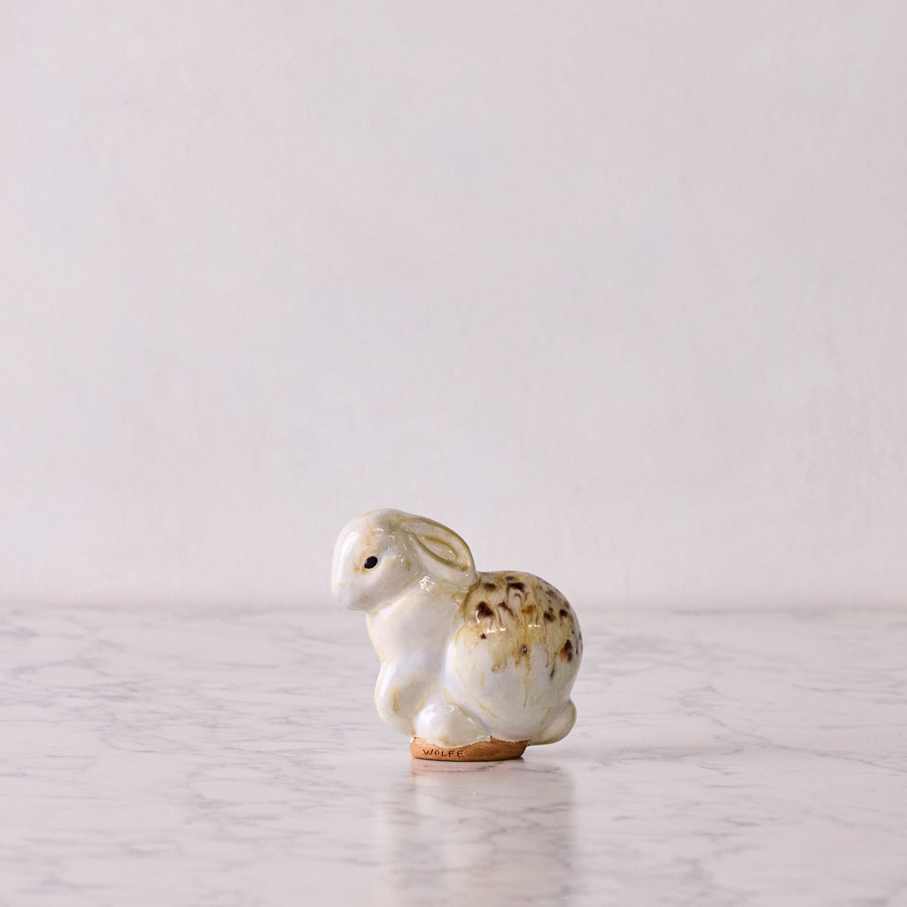 Large Bunny, Ivory and Tortoiseshell