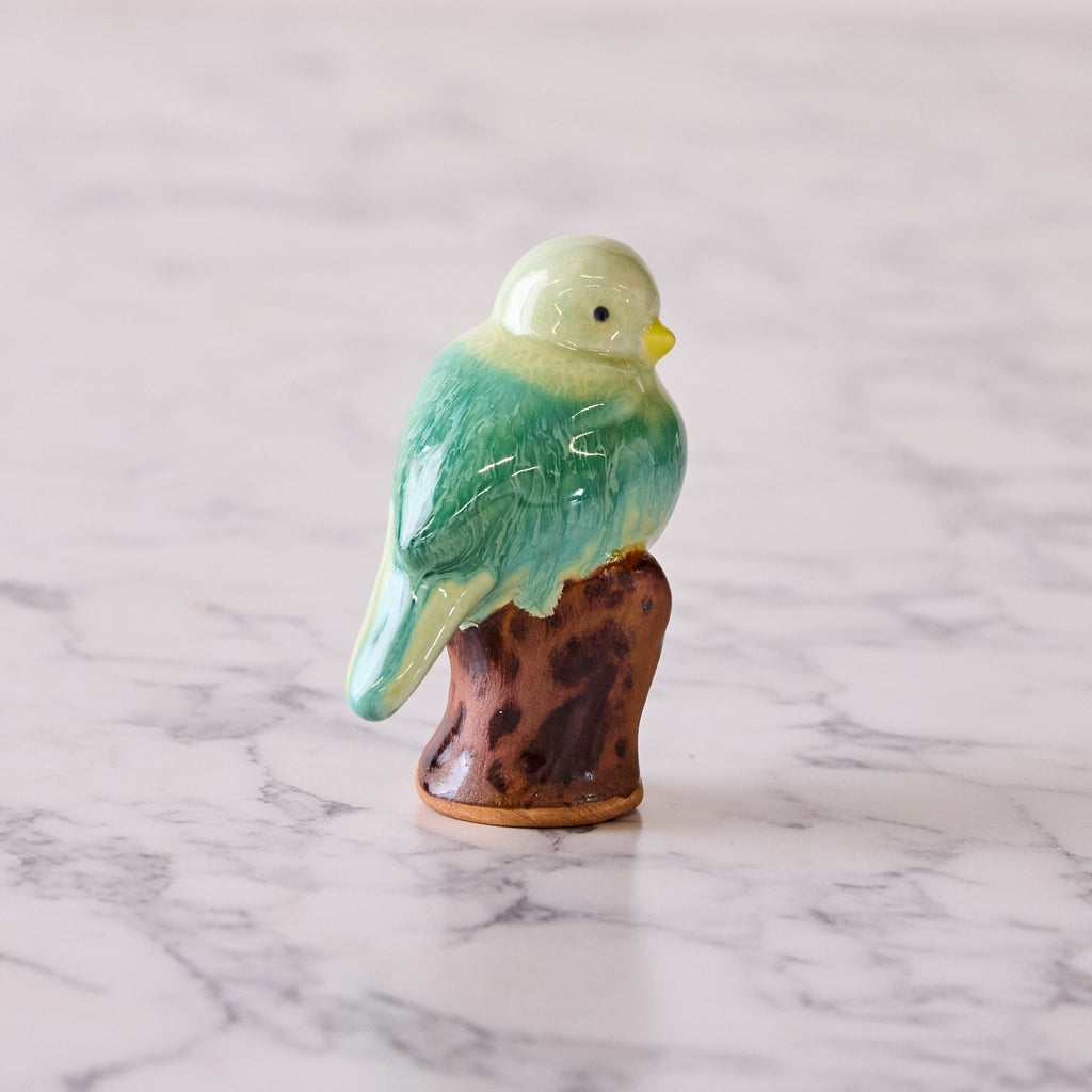 Songbird on Branch, Light Greens