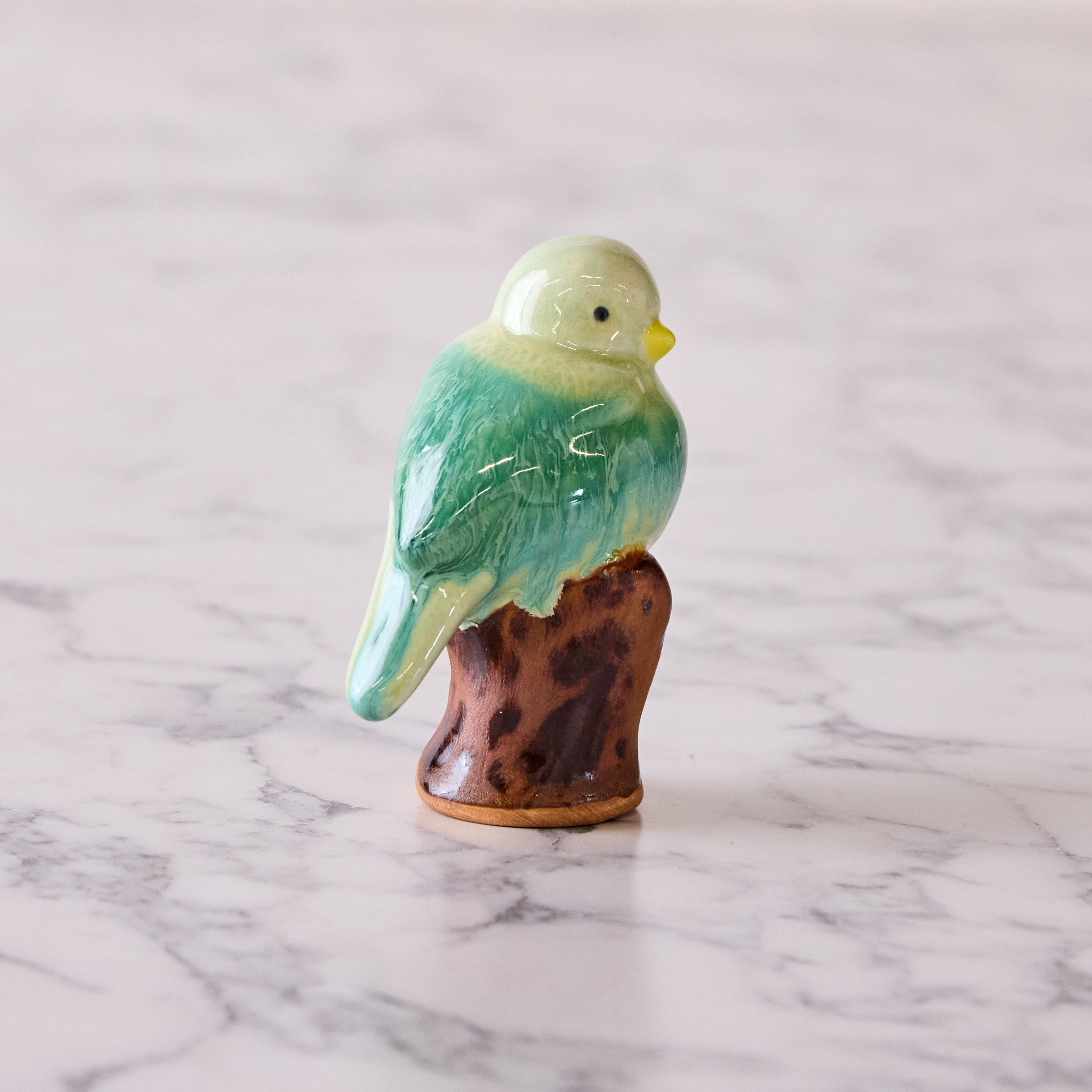Songbird on Branch, Light Greens