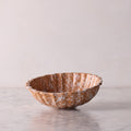 Splatterware Salad Bowl, White on Terracotta