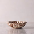 Splatterware Salad Bowl, Brown on White