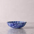 Splatterware Salad Bowl, Blue on Blue