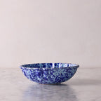Splatterware Salad Bowl-Blue on Blue