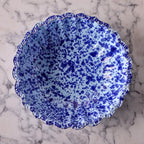 Splatterware Salad Bowl-Blue on Blue