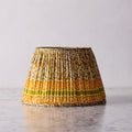 14" Lamp Shade in Hand-Blocked Silk, Yellow & Orange