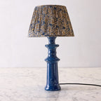 Hand Glazed Lamp - Bleu