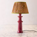 Hand Glazed Lamp - Rouge