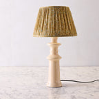 Hand Glazed Lamp - Ecru