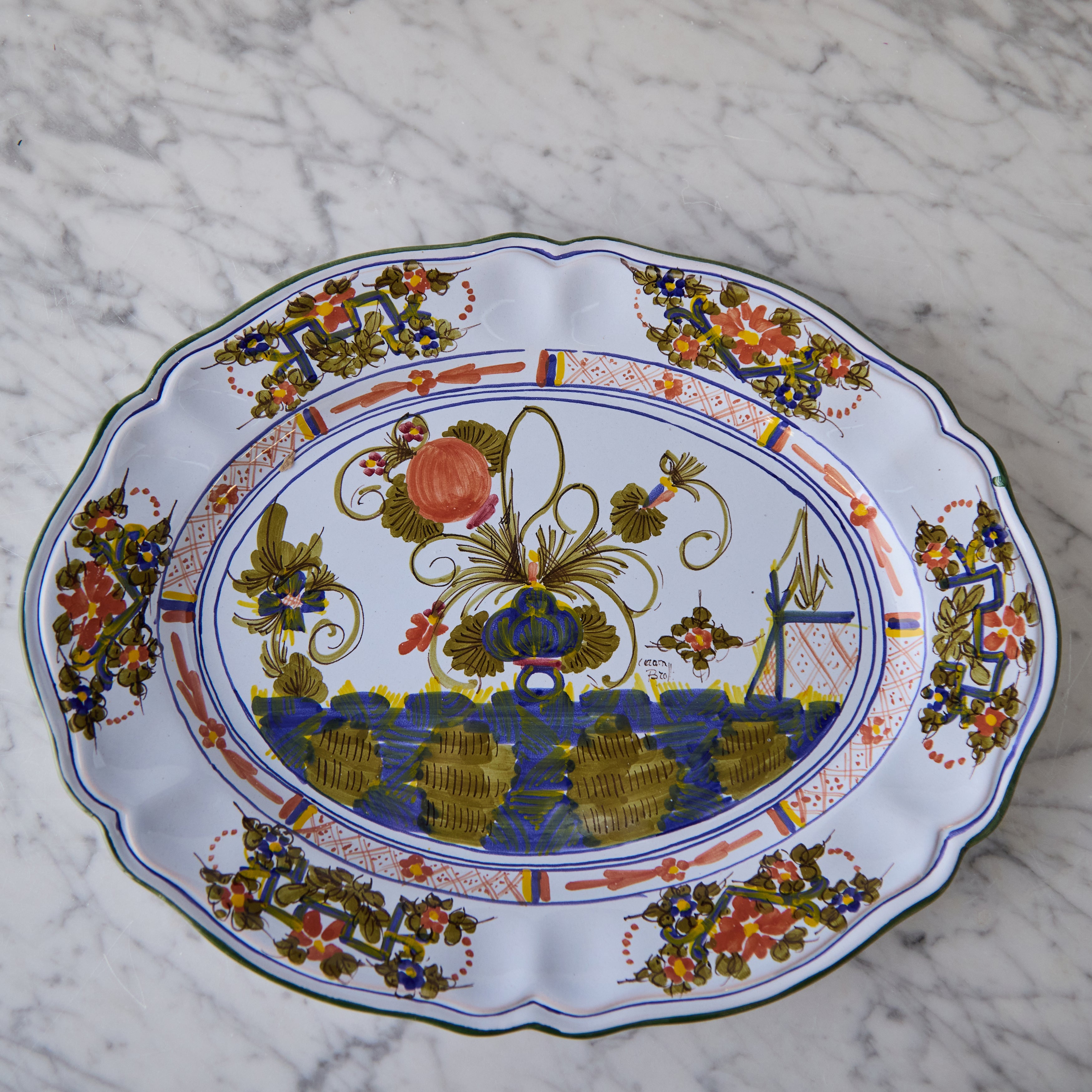 Large Carnation Porcelain Platter
