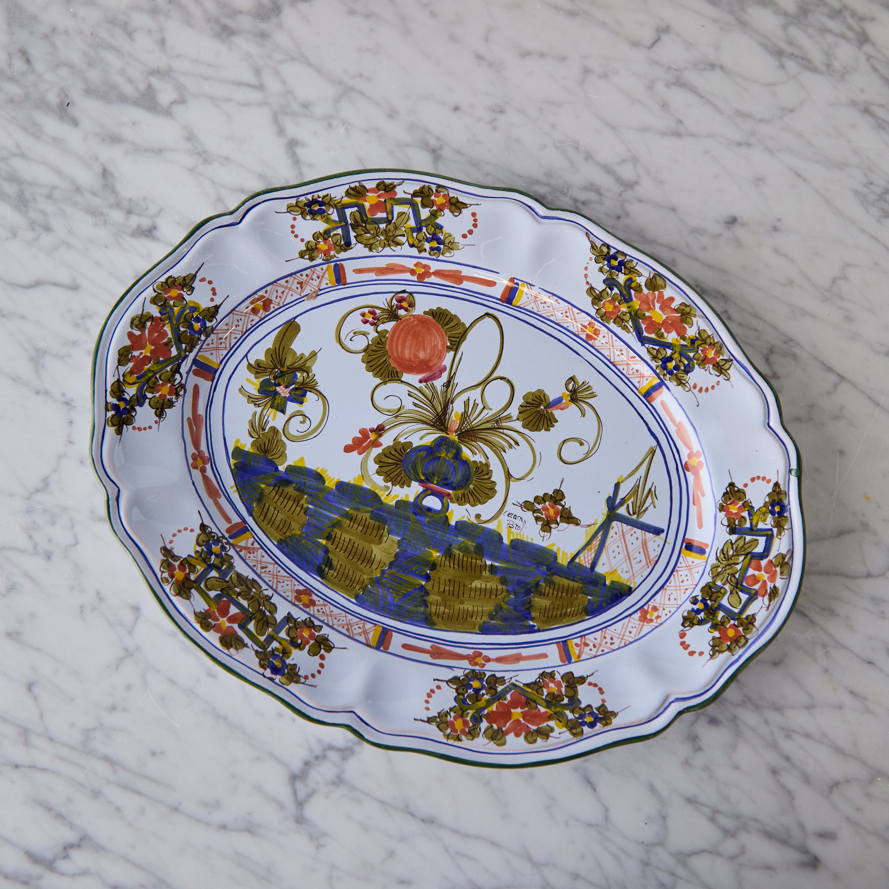 Large Carnation Porcelain Platter