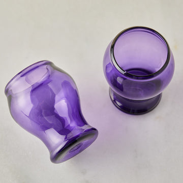 photograph of purple and amethyst wine glass