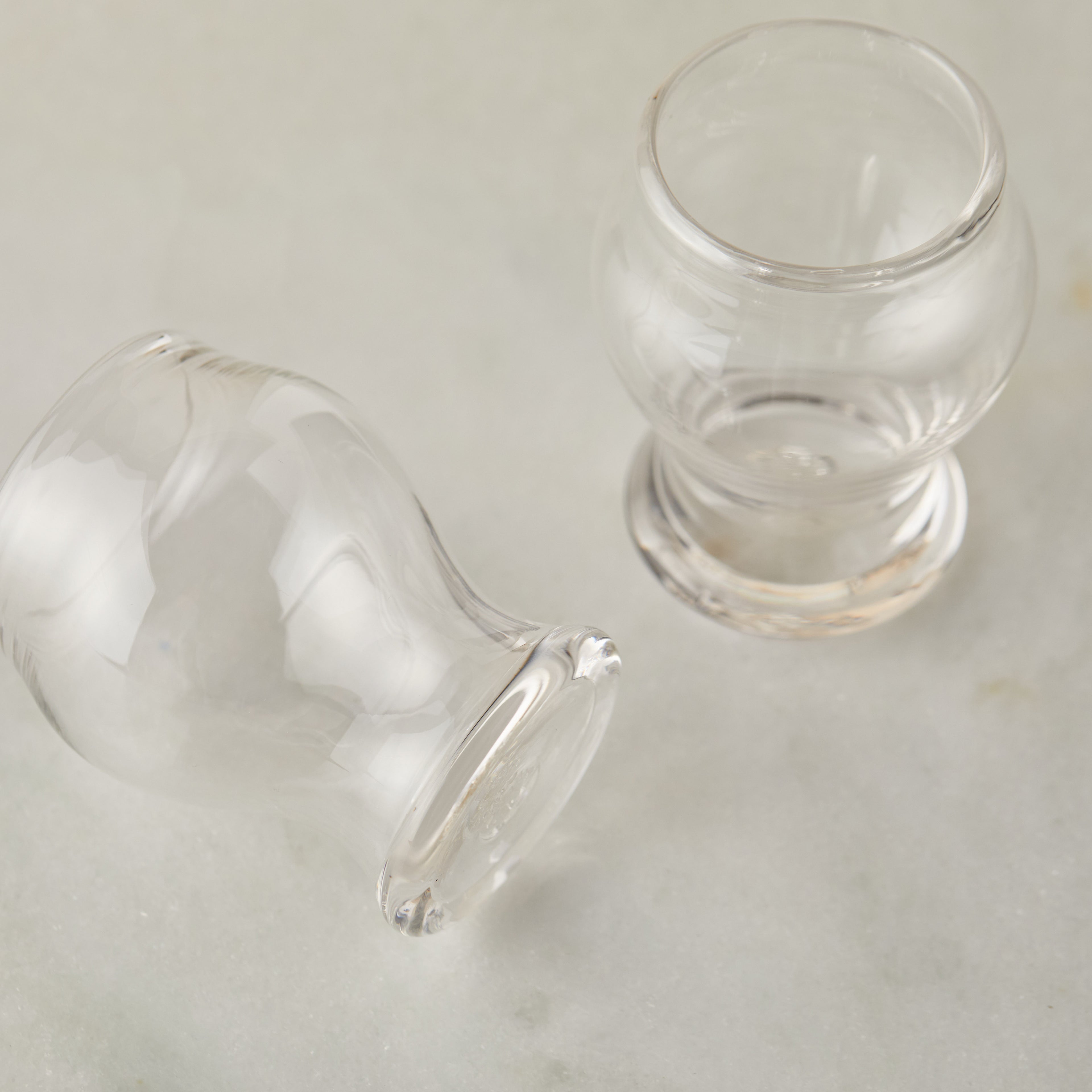 Set of 2 Clear Goblets