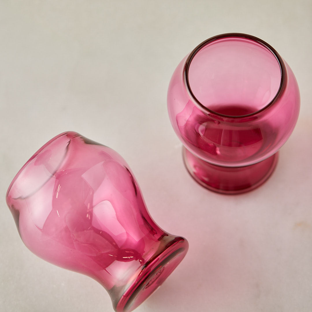 Set of 2 Rose Goblets
