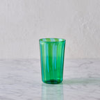 Tall Murano Glass Tumbler, Marine Green & Aquamarine