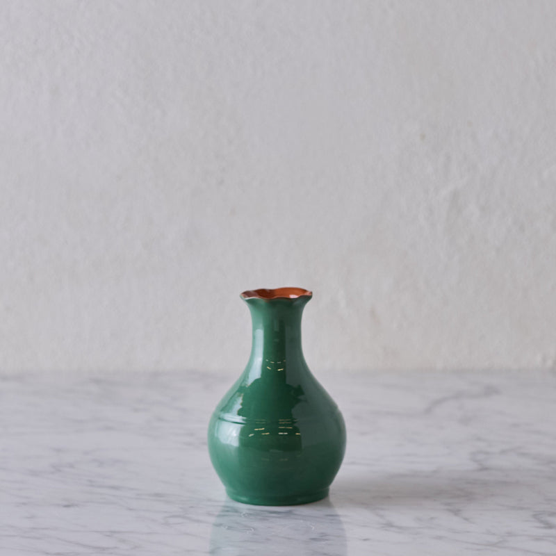 Glazed Terra Cotta Vase, Green