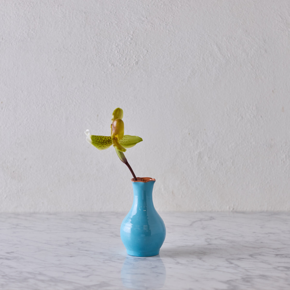 Glazed Terracotta Vase, Blue
