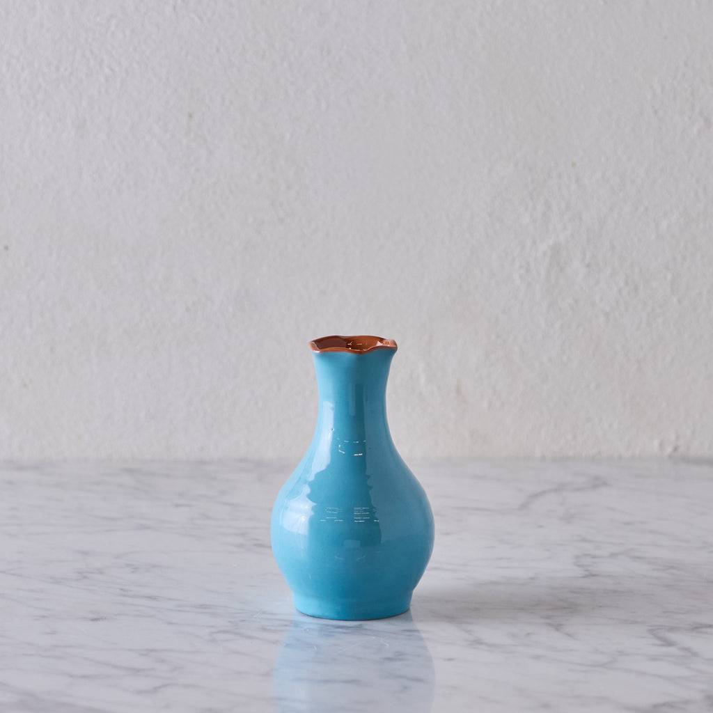 Glazed Terracotta Vase, Blue