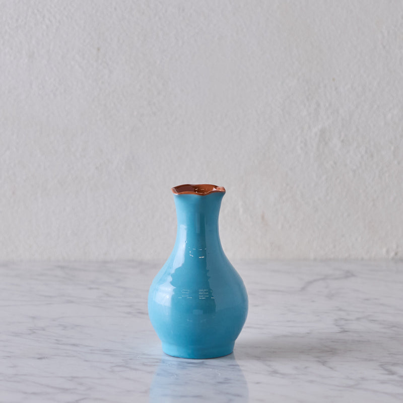 Glazed Terra Cotta Vase, Blue