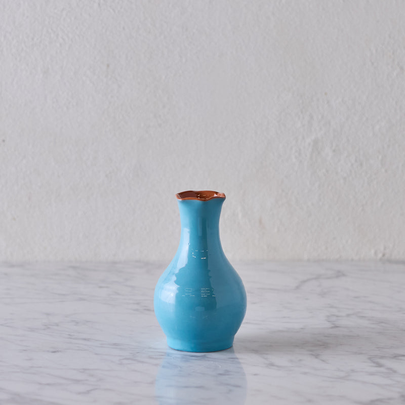 Glazed Terra Cotta Vase, Blue