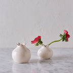 Glazed Terracotta Pomegranate, Small White