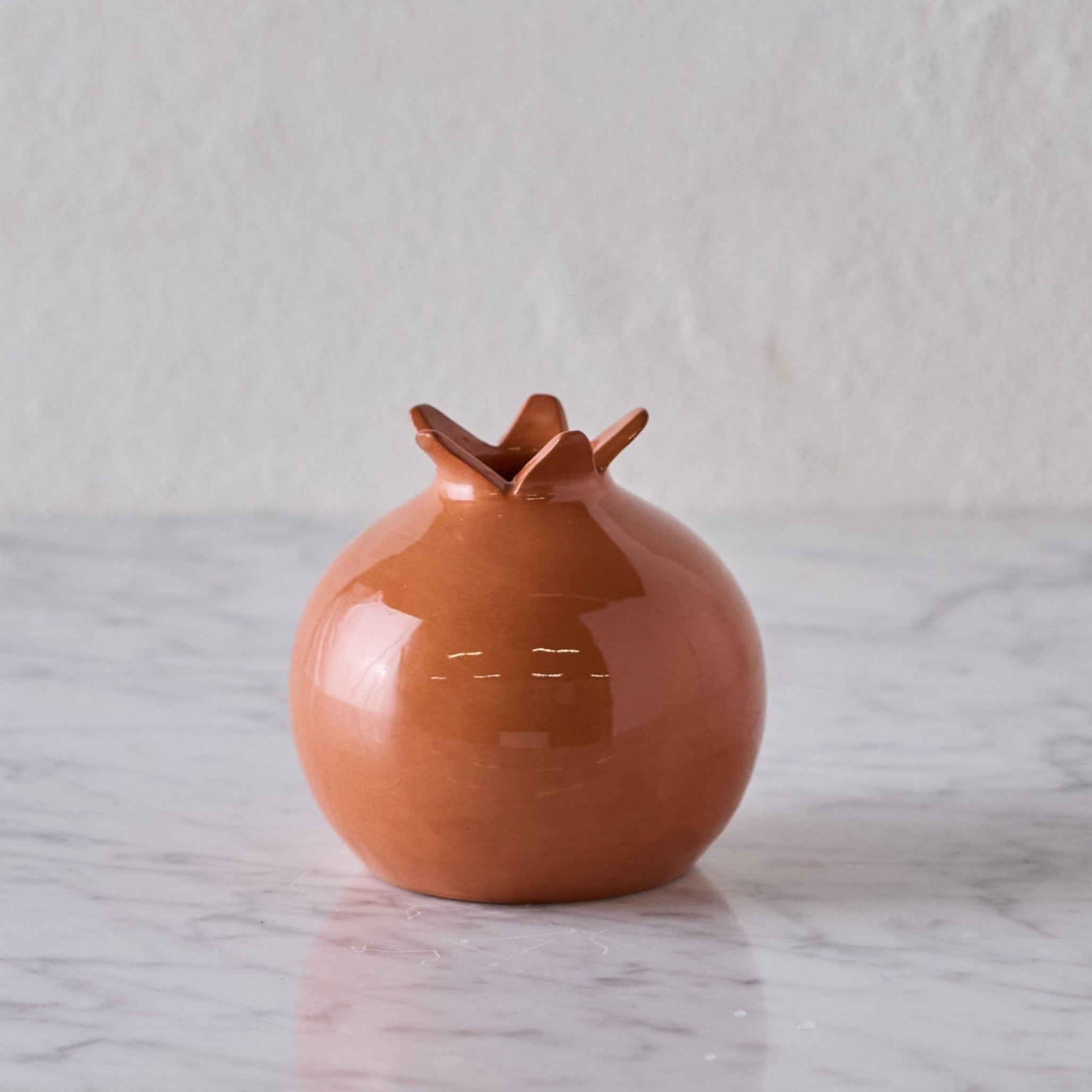 Glazed Terracotta Pomegranate, Large Terracotta