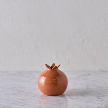 Glazed Terra Cotta Pomegranate, Large Terracotta