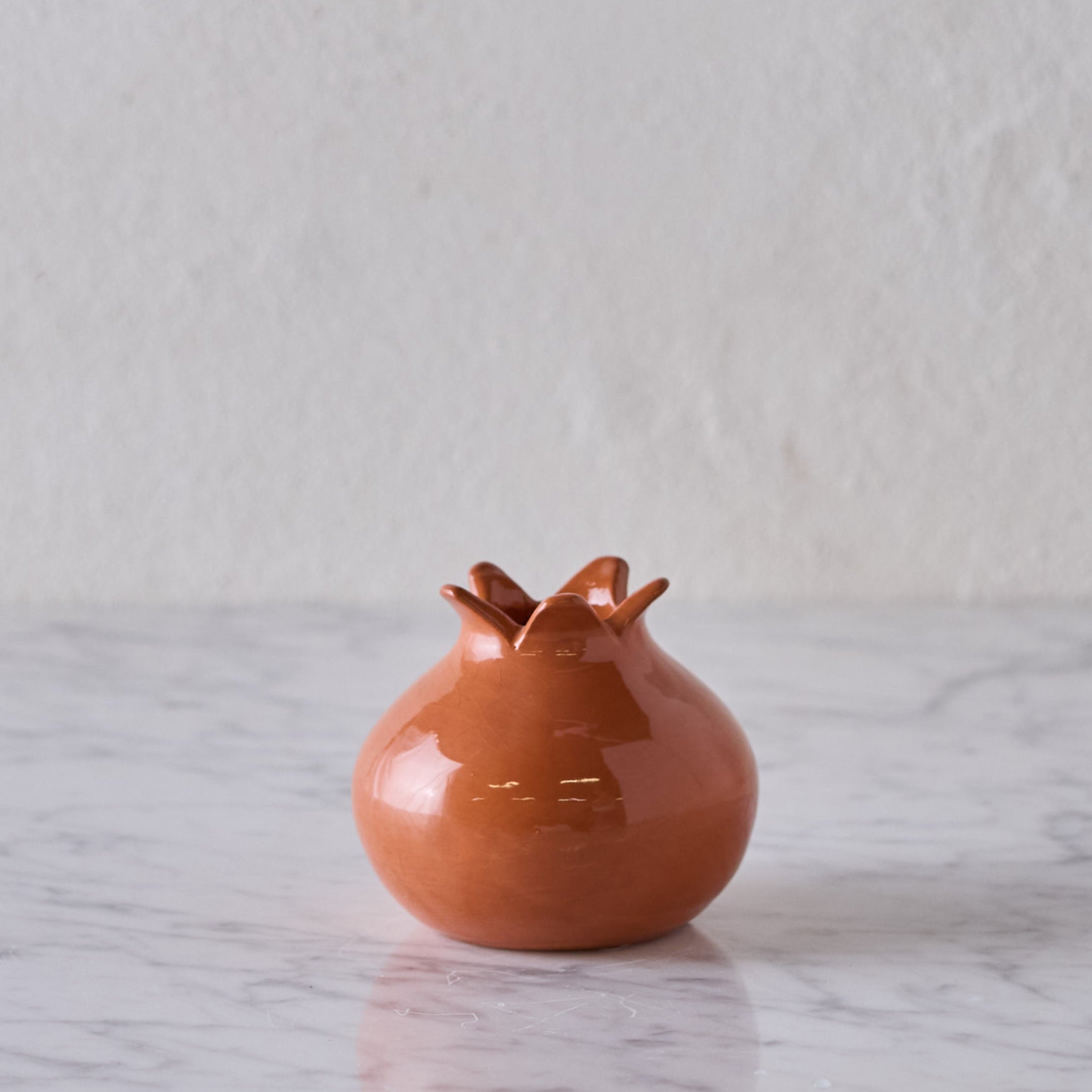 Glazed Terracotta Pomegranate, Small Terracotta