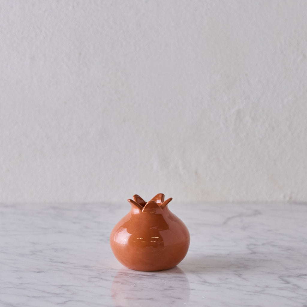 Glazed Terracotta Pomegranate, Small Terracotta