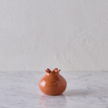 Glazed Terra Cotta Pomegranate, Small Terracotta