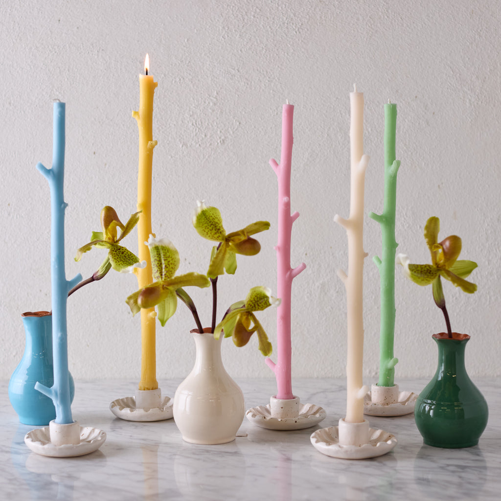 Glazed Terracotta Vase, Blue