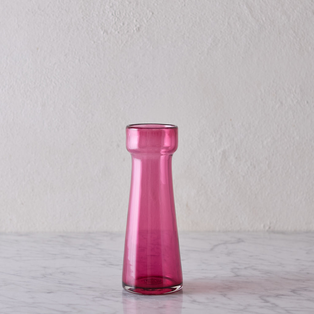 Handblown Bulb Vase, Tall Rose