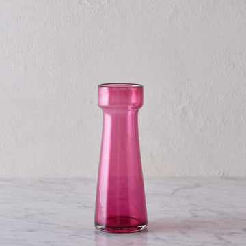 Hand Blown Bulb Vase in Rose