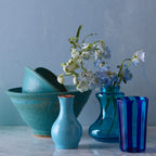 Glazed Terracotta Vase, Blue