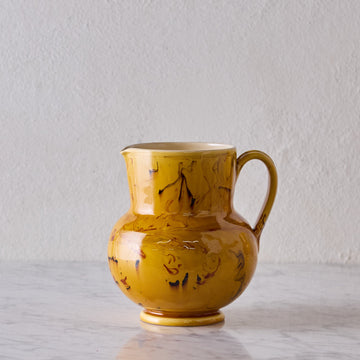 Apulian Pitcher in Amber with Dark Marble Glaze