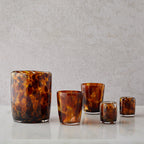 Set of 2 Tortoise Low Ball Glasses