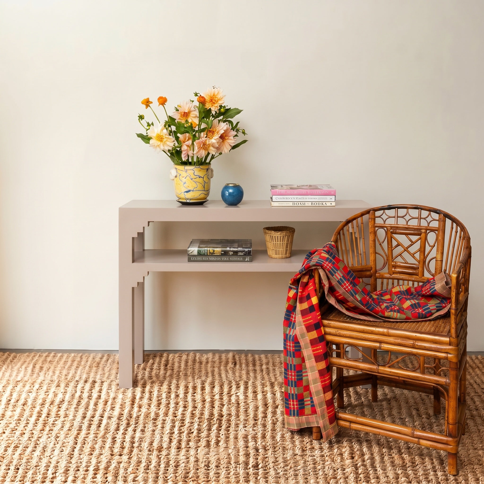 Two-Tiered Tangier Console Table, Custom Color