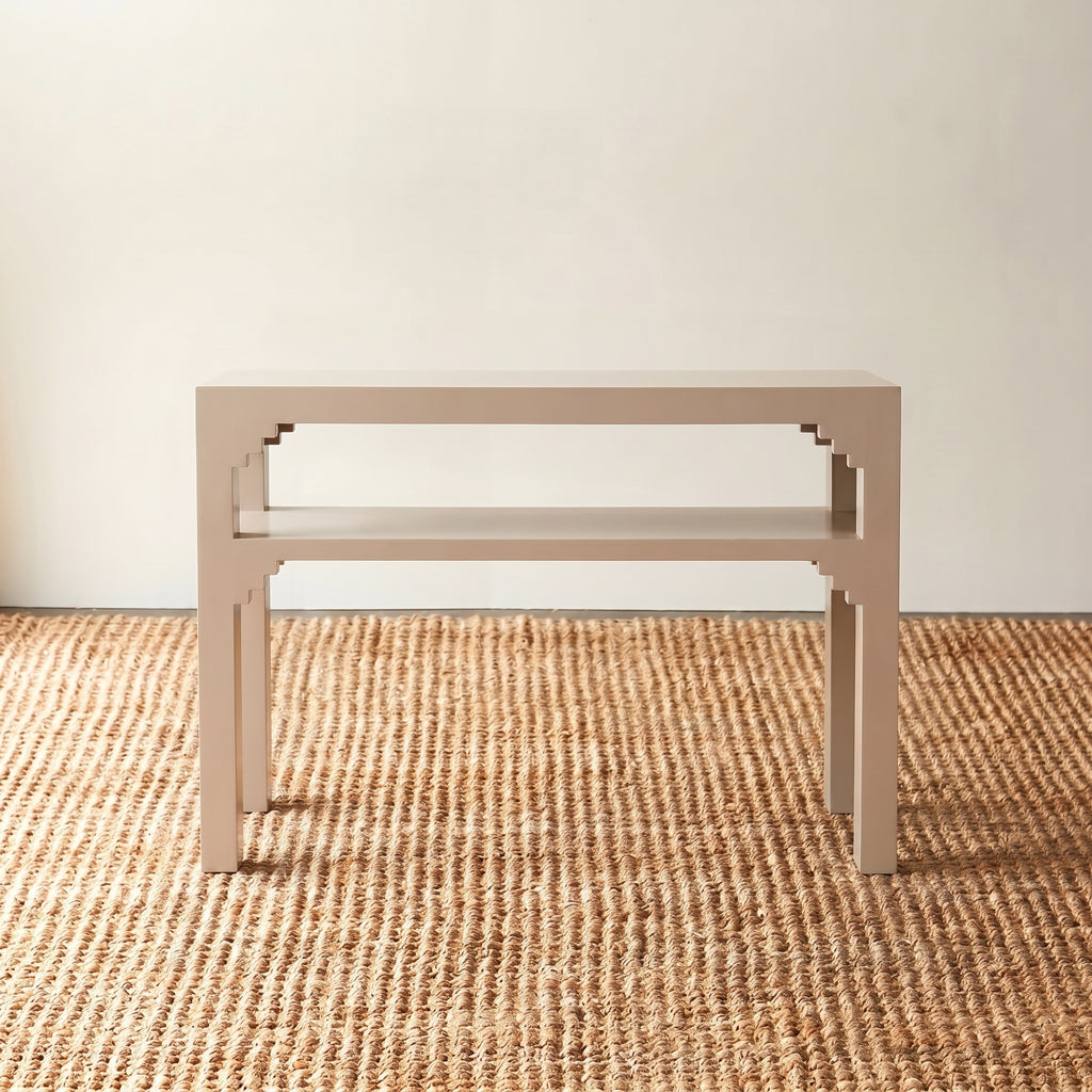 Two-Tiered Tangier Console Table, Custom Color
