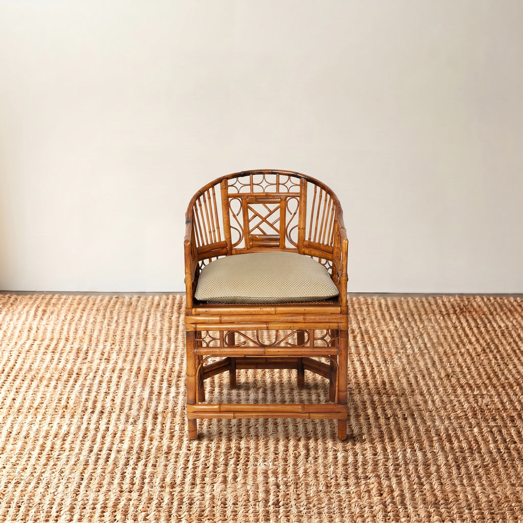 Vintage Chinese Chippendale Bamboo Chair